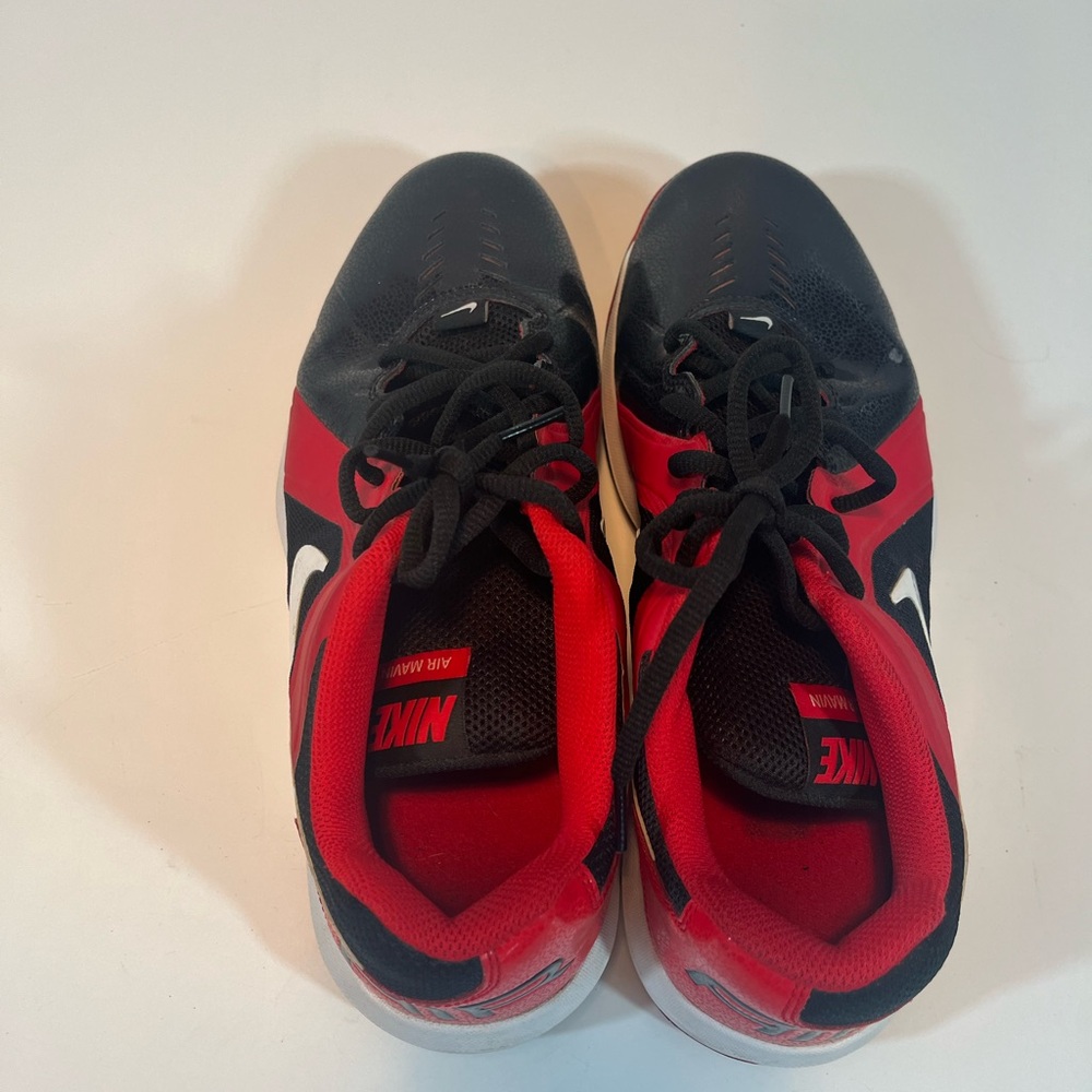 Nike Air 719924-004 Shoe Men's Size 10  Red & Black Mavin Basketball Low Leather - Picture 8 of 12